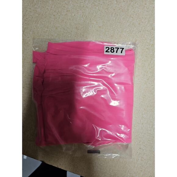 American Eagle Women's Pink Sheer Top Sz Large Pleated Back Fairy Preppy - Picture 8 of 8